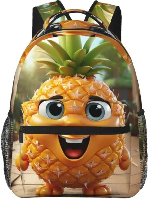 Laptop Backpack for Men Women Lightweight Travel Daypack Cartoon Pineapple Backpack Rucksack for Work