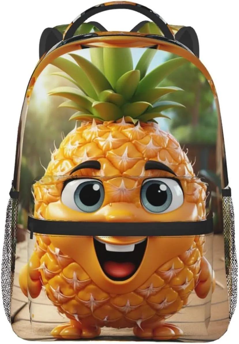 Laptop Backpack for Men Women Lightweight Travel Daypack Cartoon Pineapple Backpack Rucksack for Work