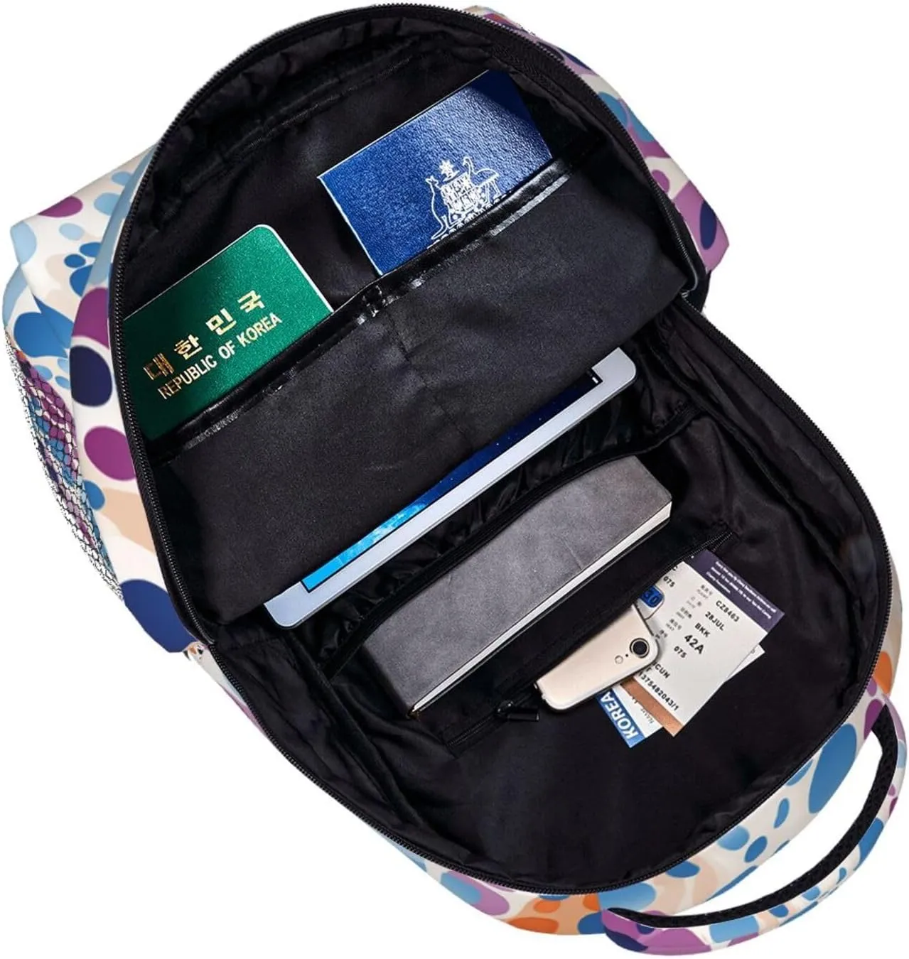Laptop Backpack for Men Women Lightweight Travel Daypack Purple and Blue Spots Backpack Rucksack for Work