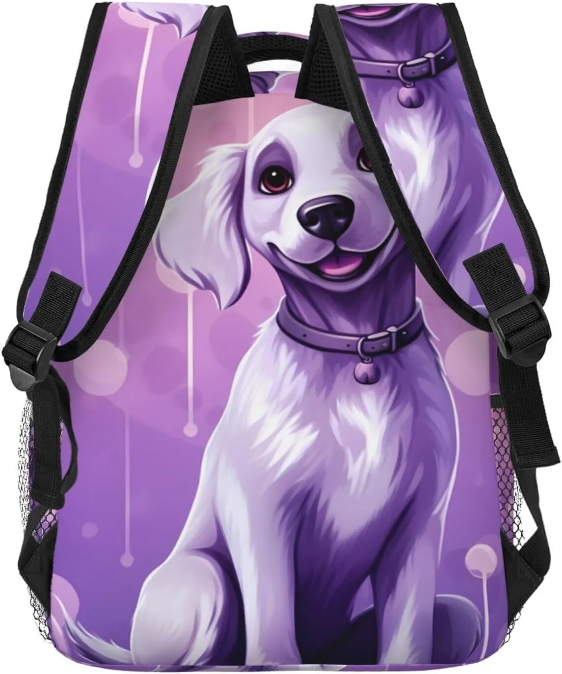Laptop Backpack for Men Women Lightweight Travel Daypack Purple Dog Backpack Rucksack for Work