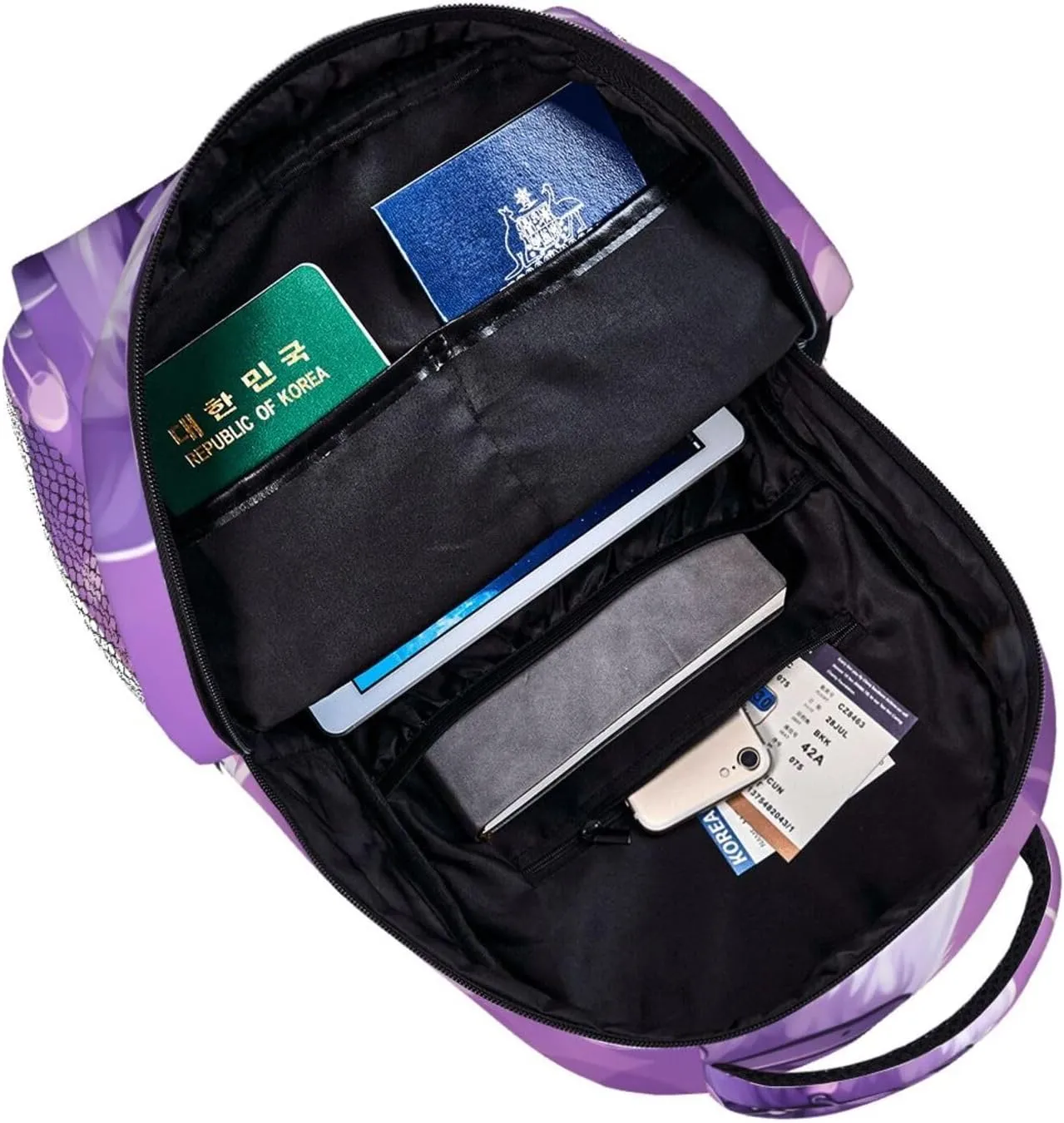 Laptop Backpack for Men Women Lightweight Travel Daypack Purple Dog Backpack Rucksack for Work
