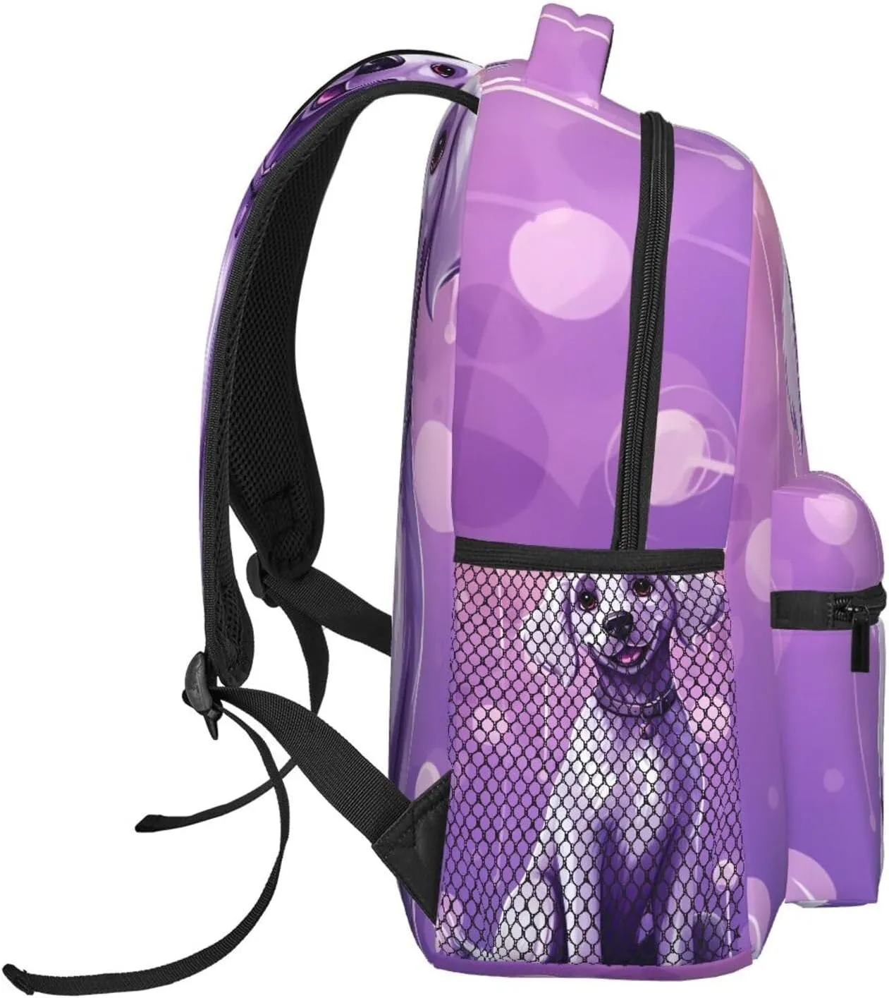 Laptop Backpack for Men Women Lightweight Travel Daypack Purple Dog Backpack Rucksack for Work