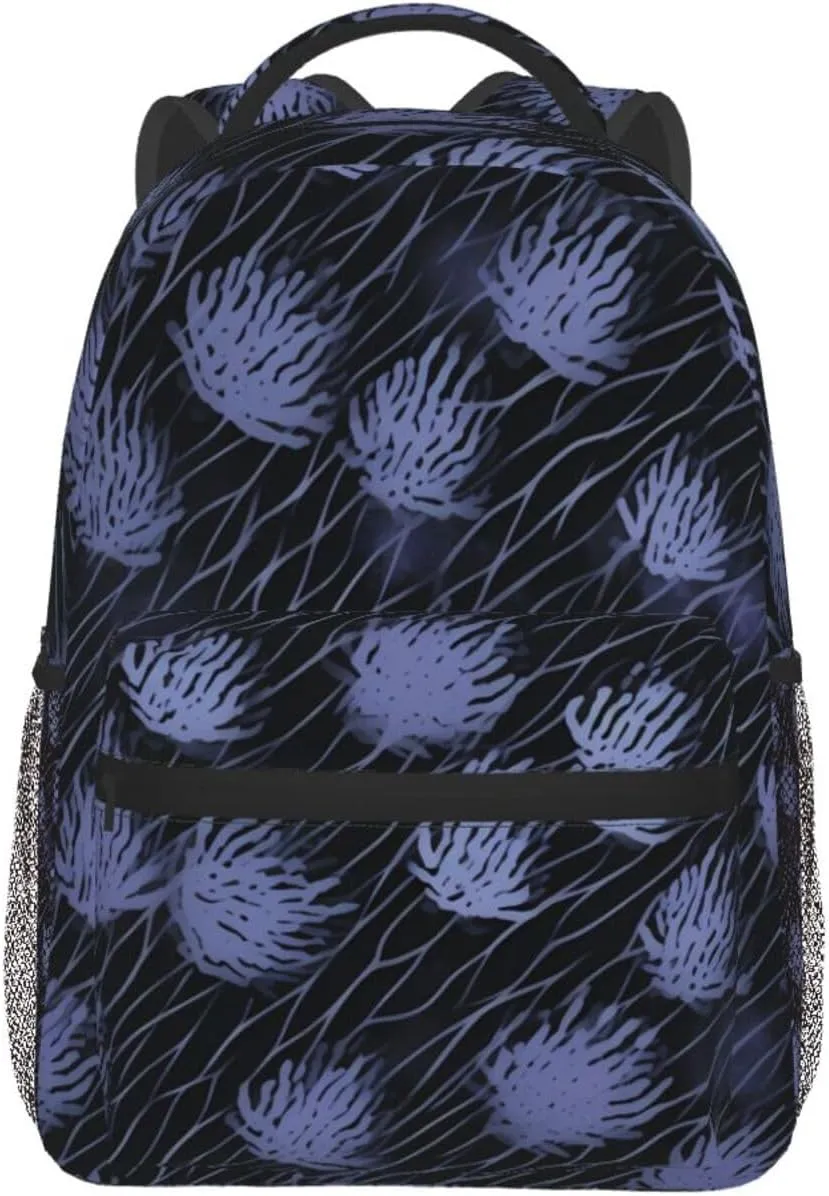 Laptop Backpack for Men Women Lightweight Travel Daypack Purple Stripes Backpack Rucksack for Work