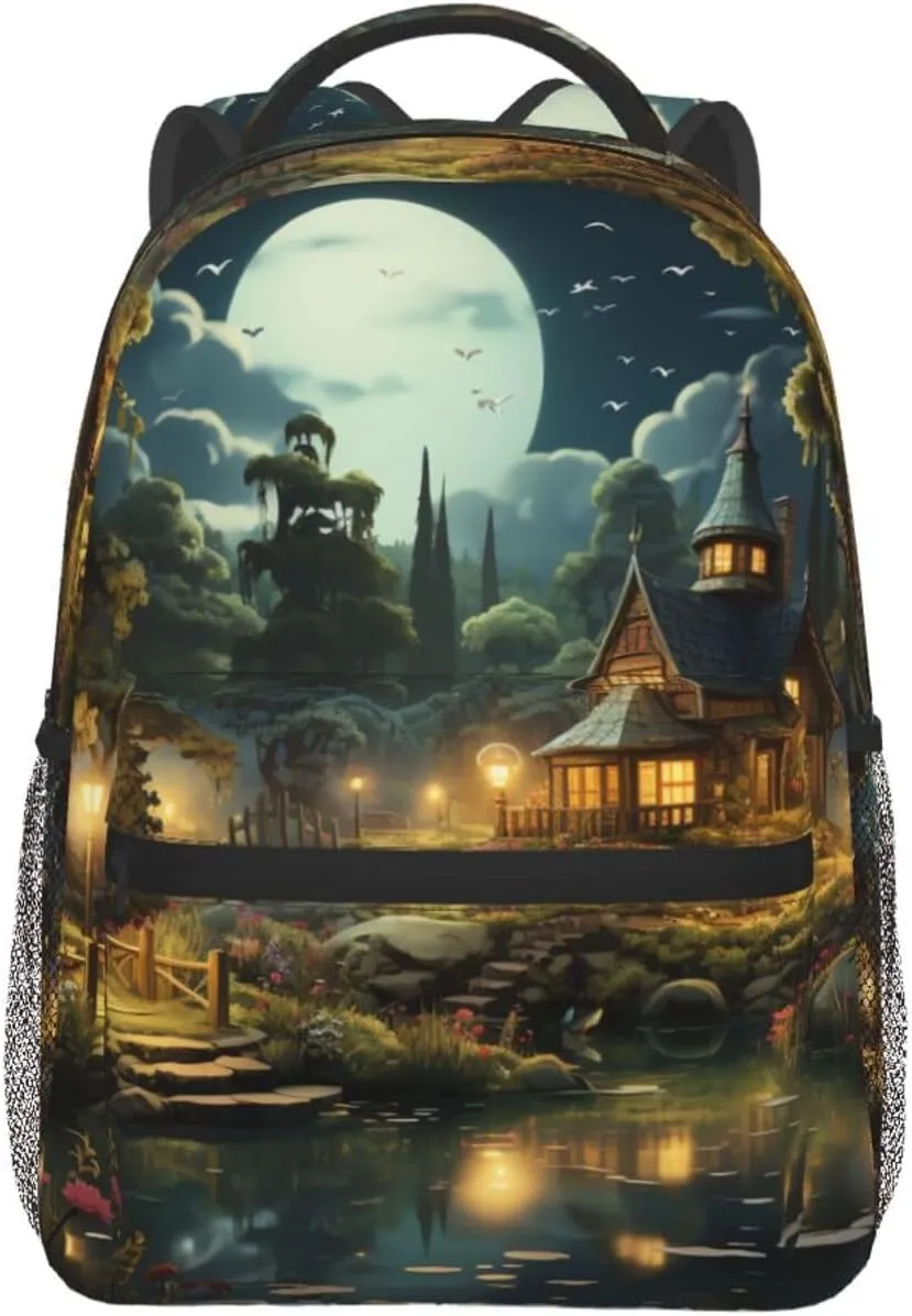 Laptop Backpack for Men Women Lightweight Travel Daypack Quiet Garden Backpack Rucksack for Work