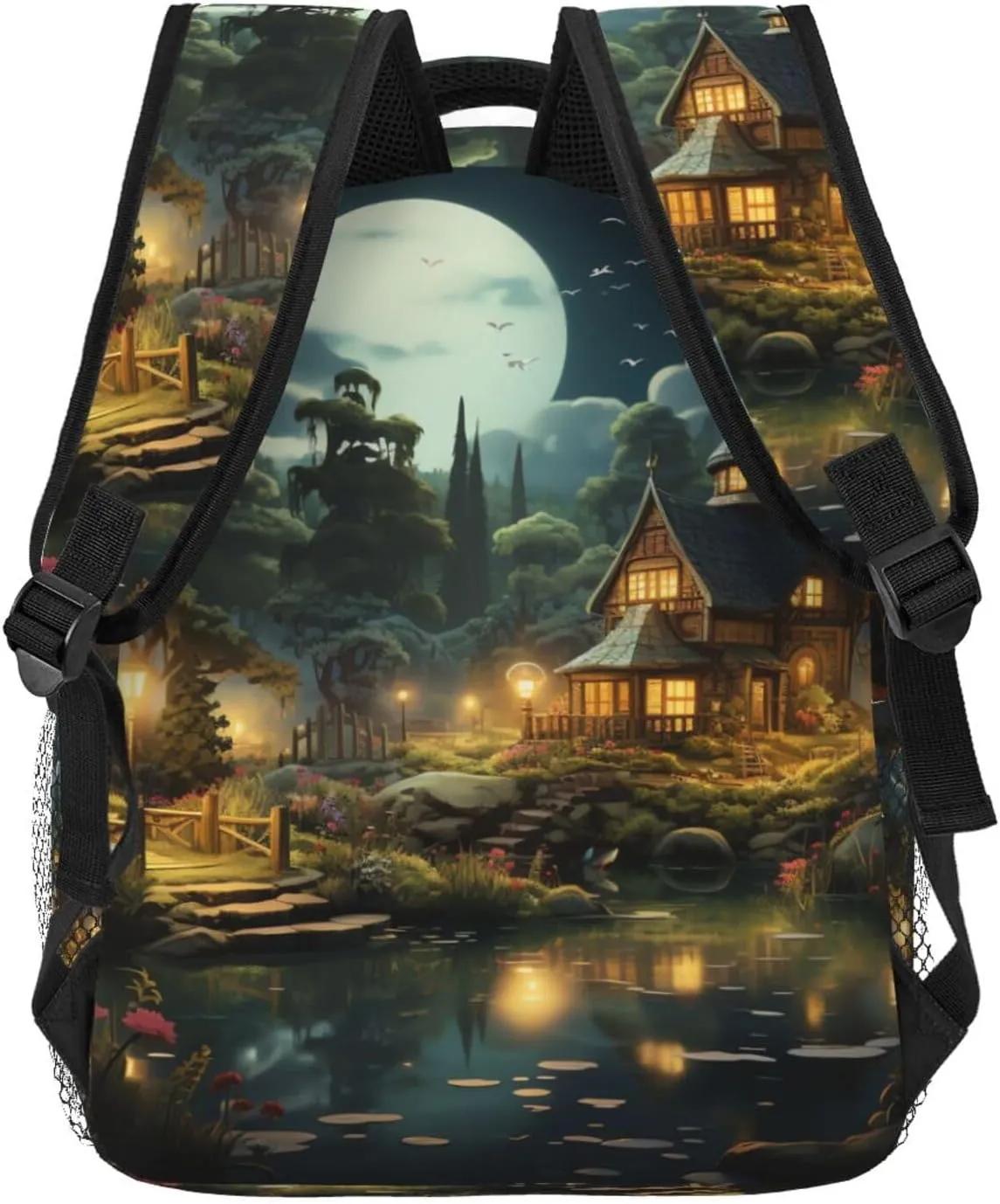 Laptop Backpack for Men Women Lightweight Travel Daypack Quiet Garden Backpack Rucksack for Work