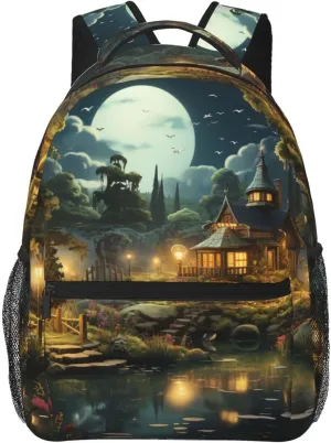 Laptop Backpack for Men Women Lightweight Travel Daypack Quiet Garden Backpack Rucksack for Work
