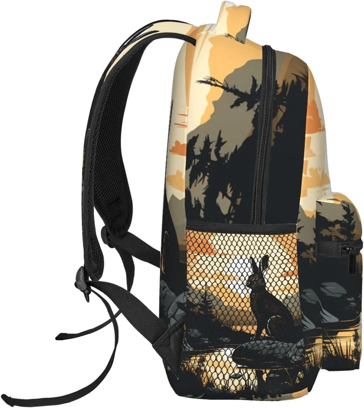 Laptop Backpack for Men Women Lightweight Travel Daypack Rabbit Silhouette Backpack Rucksack for Work