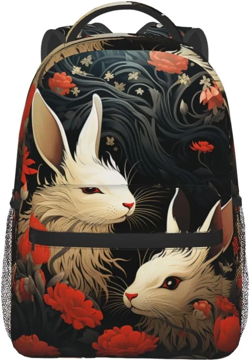Laptop Backpack for Men Women Lightweight Travel Daypack Rabbit Sticking out Its Head Backpack Rucksack for Work