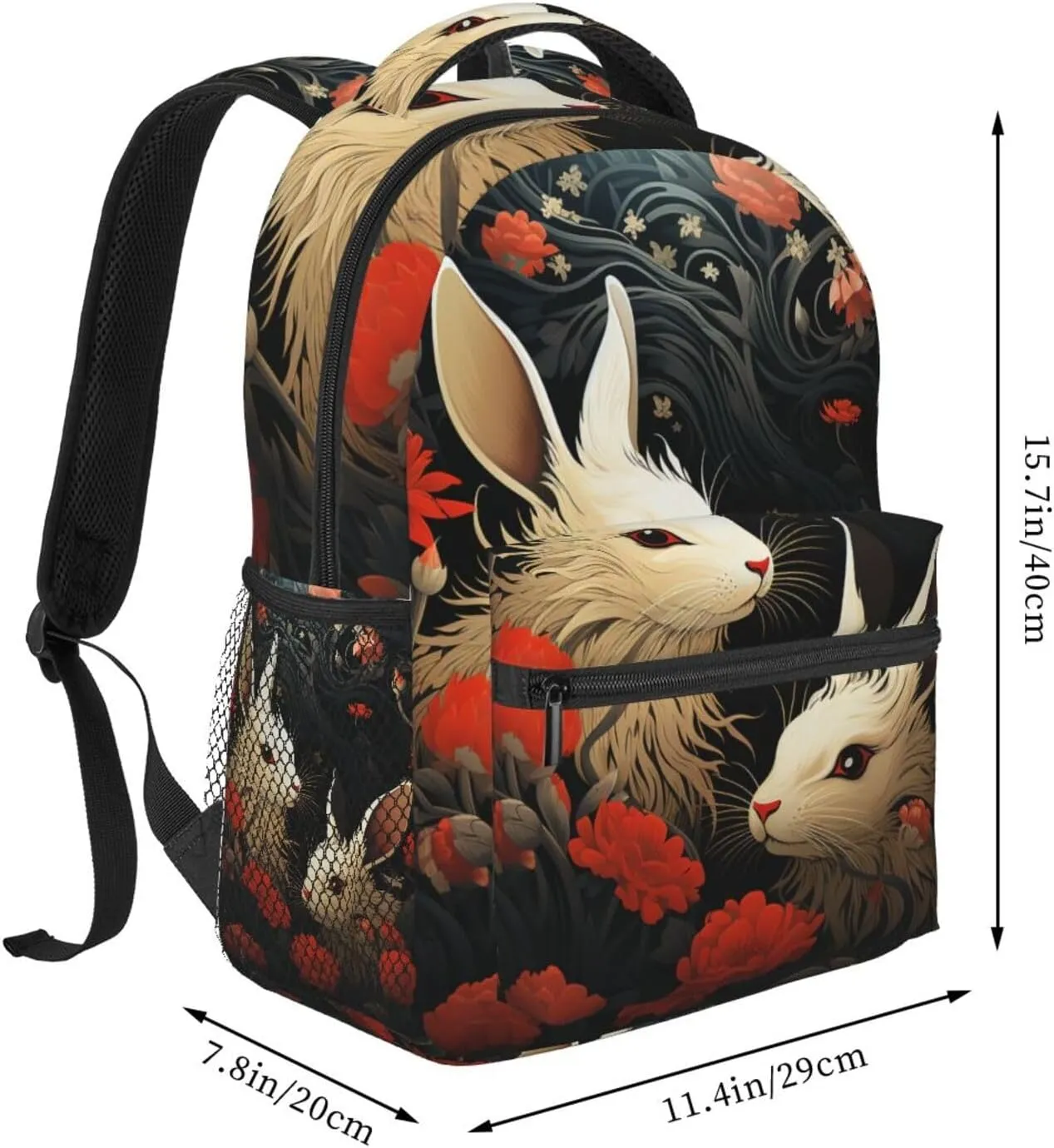 Laptop Backpack for Men Women Lightweight Travel Daypack Rabbit Sticking out Its Head Backpack Rucksack for Work