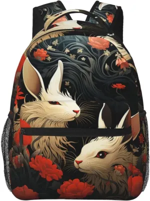 Laptop Backpack for Men Women Lightweight Travel Daypack Rabbit Sticking out Its Head Backpack Rucksack for Work