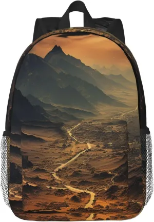 Laptop Backpack Lightweight Backpack for Men Women Daypack Brown and Black Mountain Laptop Bag Casual Backpack for Travel