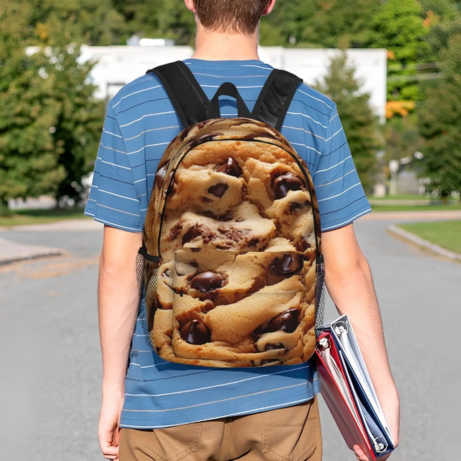 Laptop Backpack Lightweight Backpack for Men Women Daypack Chocolate Biscuit Laptop Bag Casual Backpack for Travel
