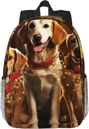 Laptop Backpack Lightweight Backpack for Men Women Daypack Christmas Dog Party Laptop Bag Casual Backpack for Travel