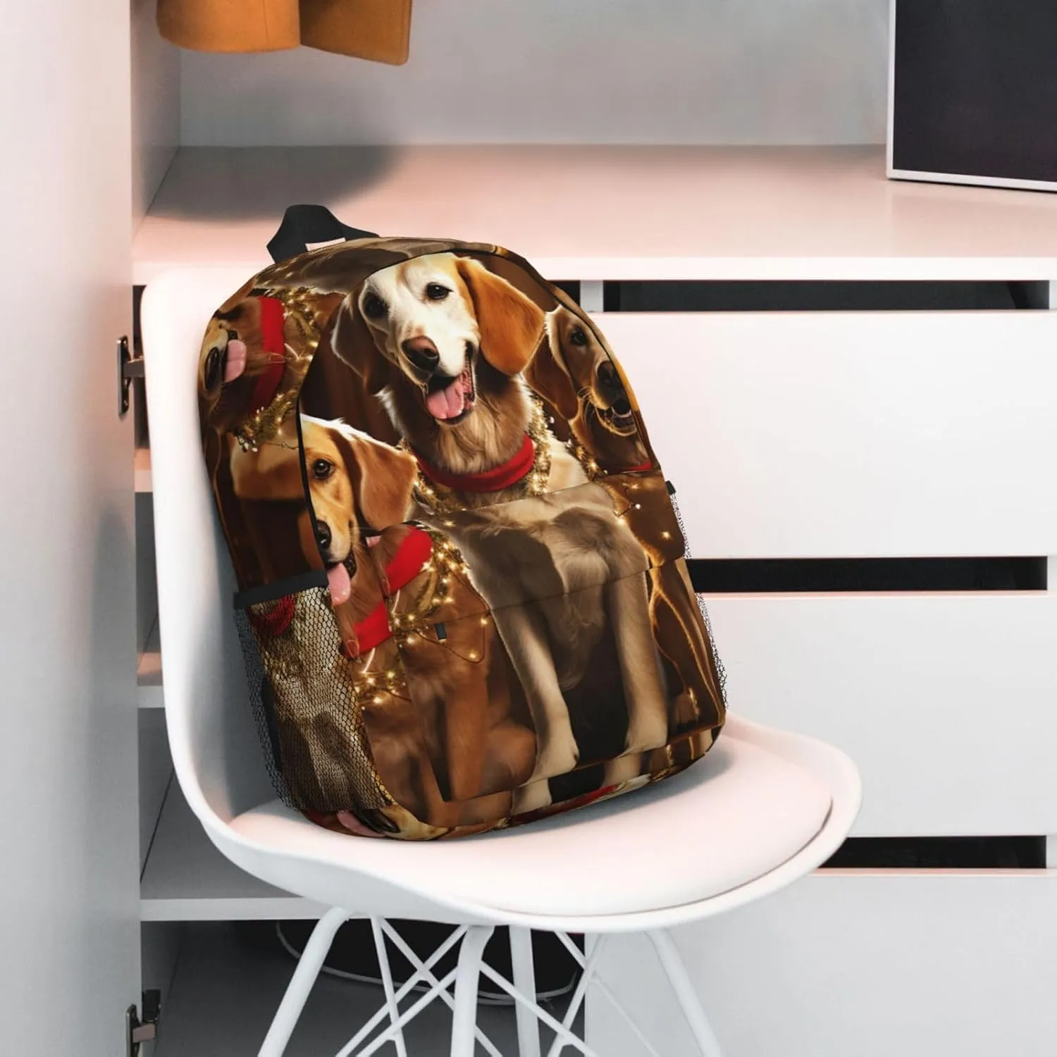 Laptop Backpack Lightweight Backpack for Men Women Daypack Christmas Dog Party Laptop Bag Casual Backpack for Travel