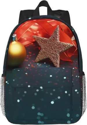 Laptop Backpack Lightweight Backpack for Men Women Daypack Christmas lights background Laptop Bag Casual Backpack for Travel