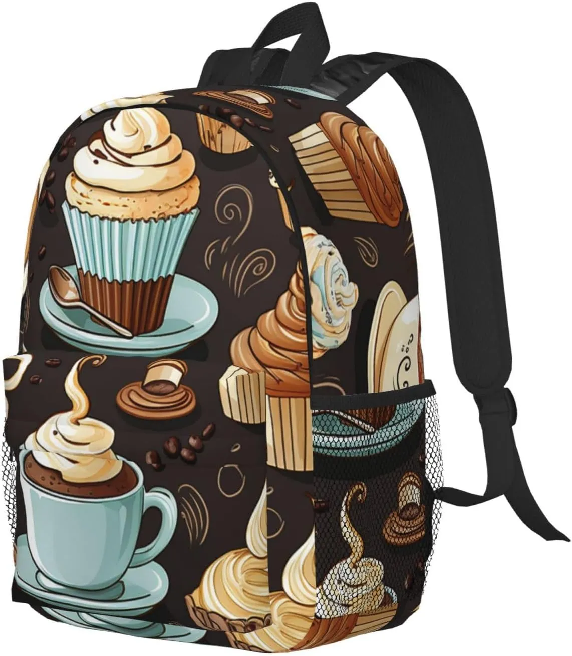Laptop Backpack Lightweight Backpack for Men Women Daypack Coffee and Sweets Laptop Bag Casual Backpack for Travel