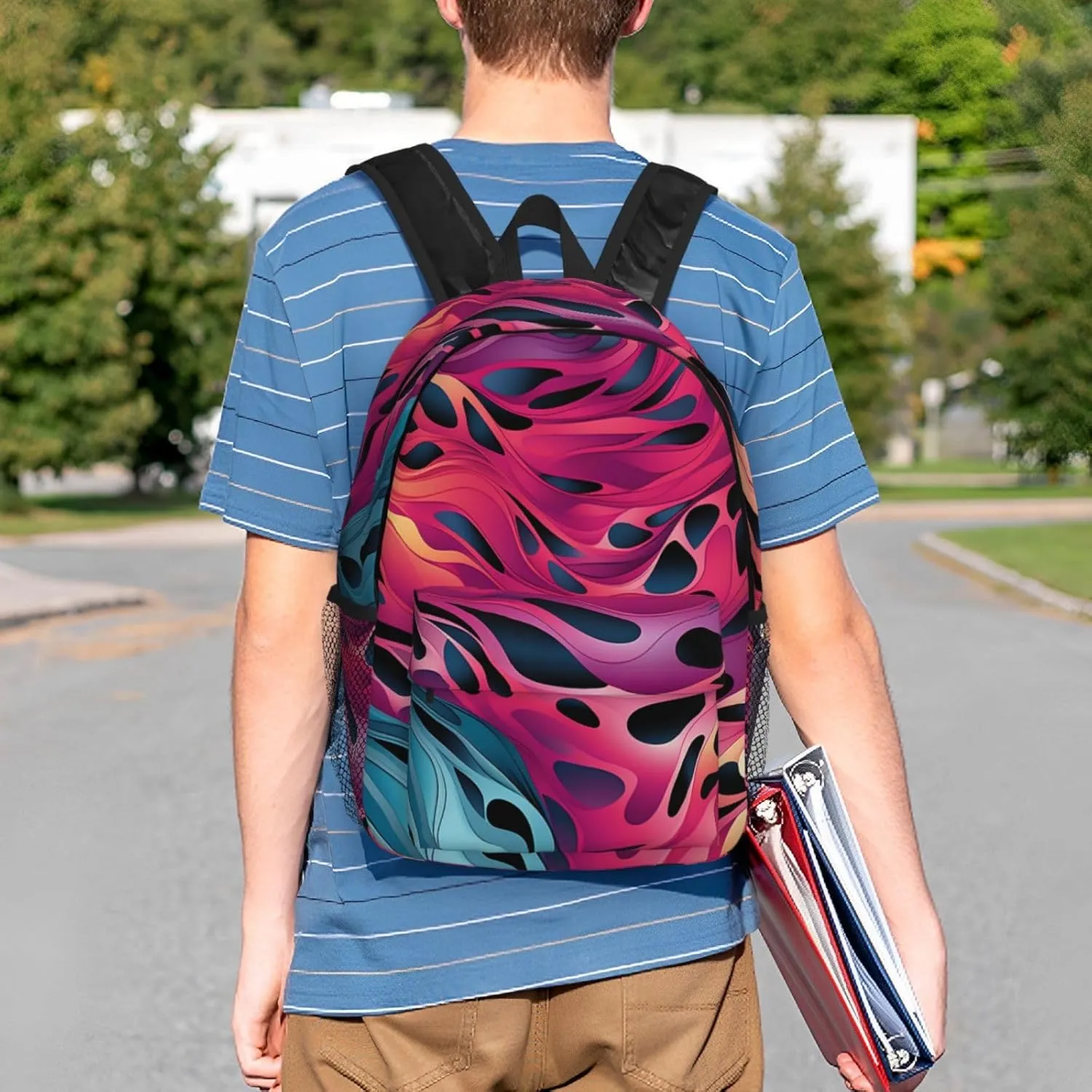 Laptop Backpack Lightweight Backpack for Men Women Daypack Colored leopard Laptop Bag Casual Backpack for Travel