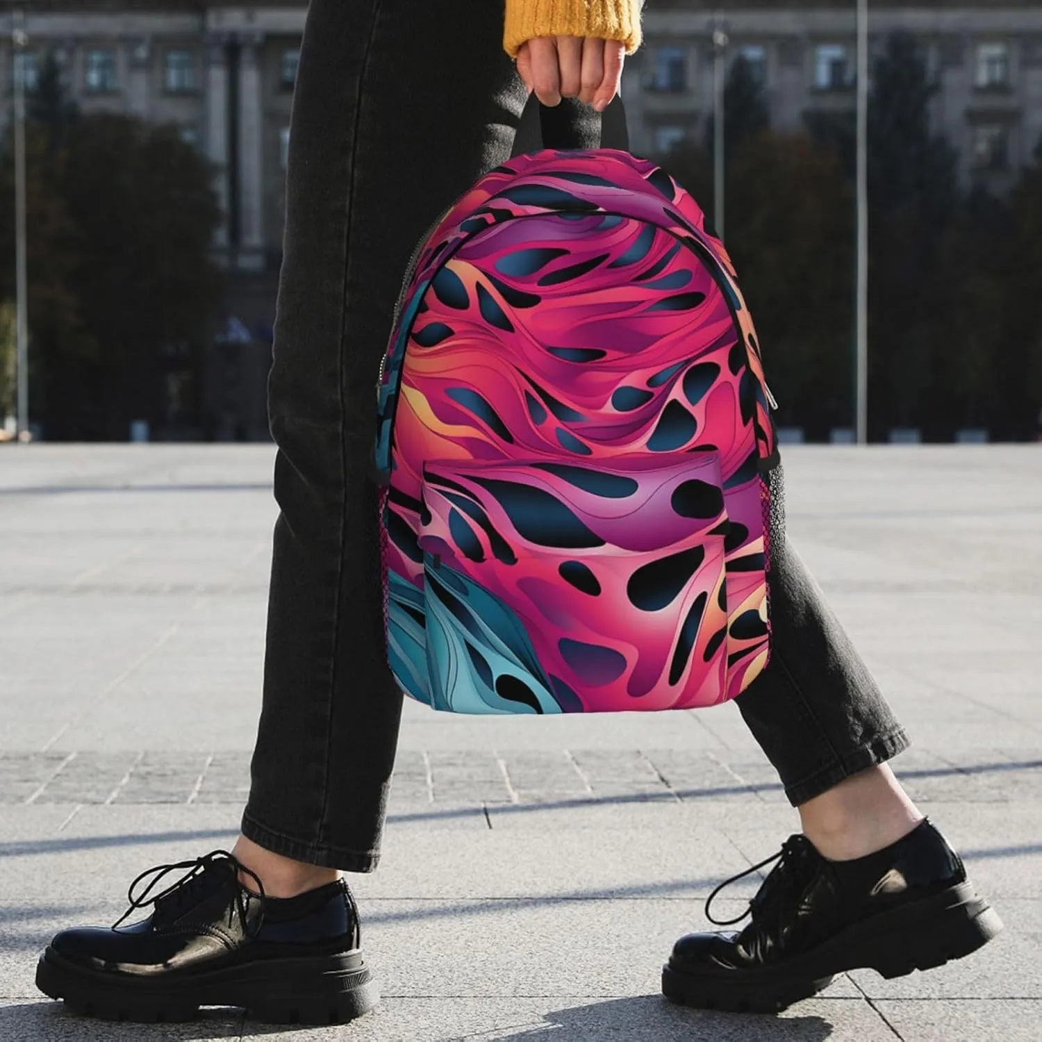 Laptop Backpack Lightweight Backpack for Men Women Daypack Colored leopard Laptop Bag Casual Backpack for Travel
