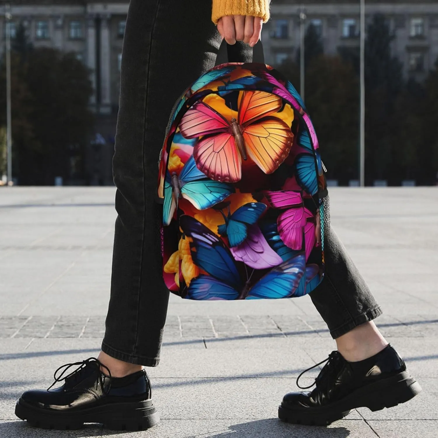 Laptop Backpack Lightweight Backpack for Men Women Daypack Colorful Butterflies Laptop Bag Casual Backpack for Travel