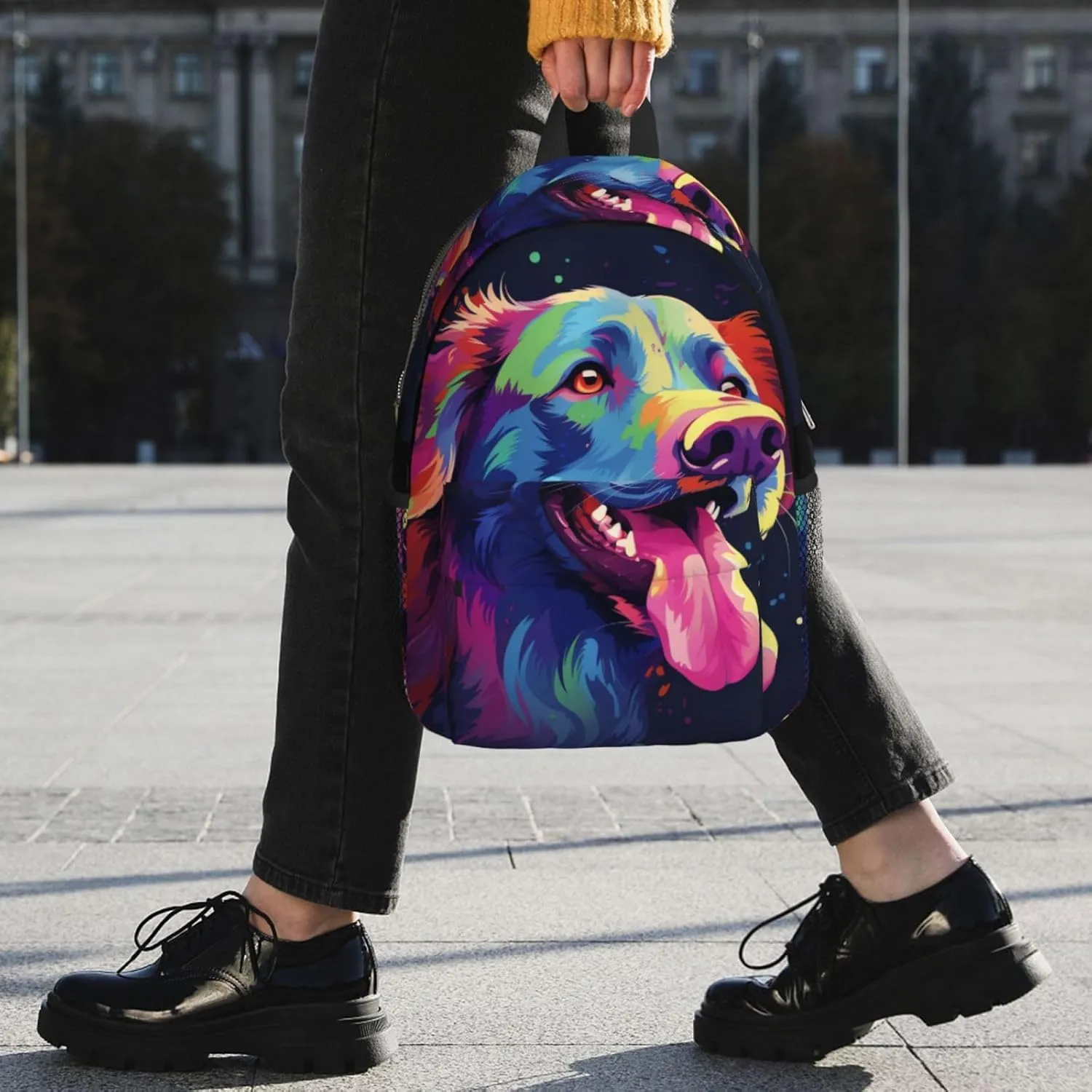 Laptop Backpack Lightweight Backpack for Men Women Daypack Colorful dog Laptop Bag Casual Backpack for Travel