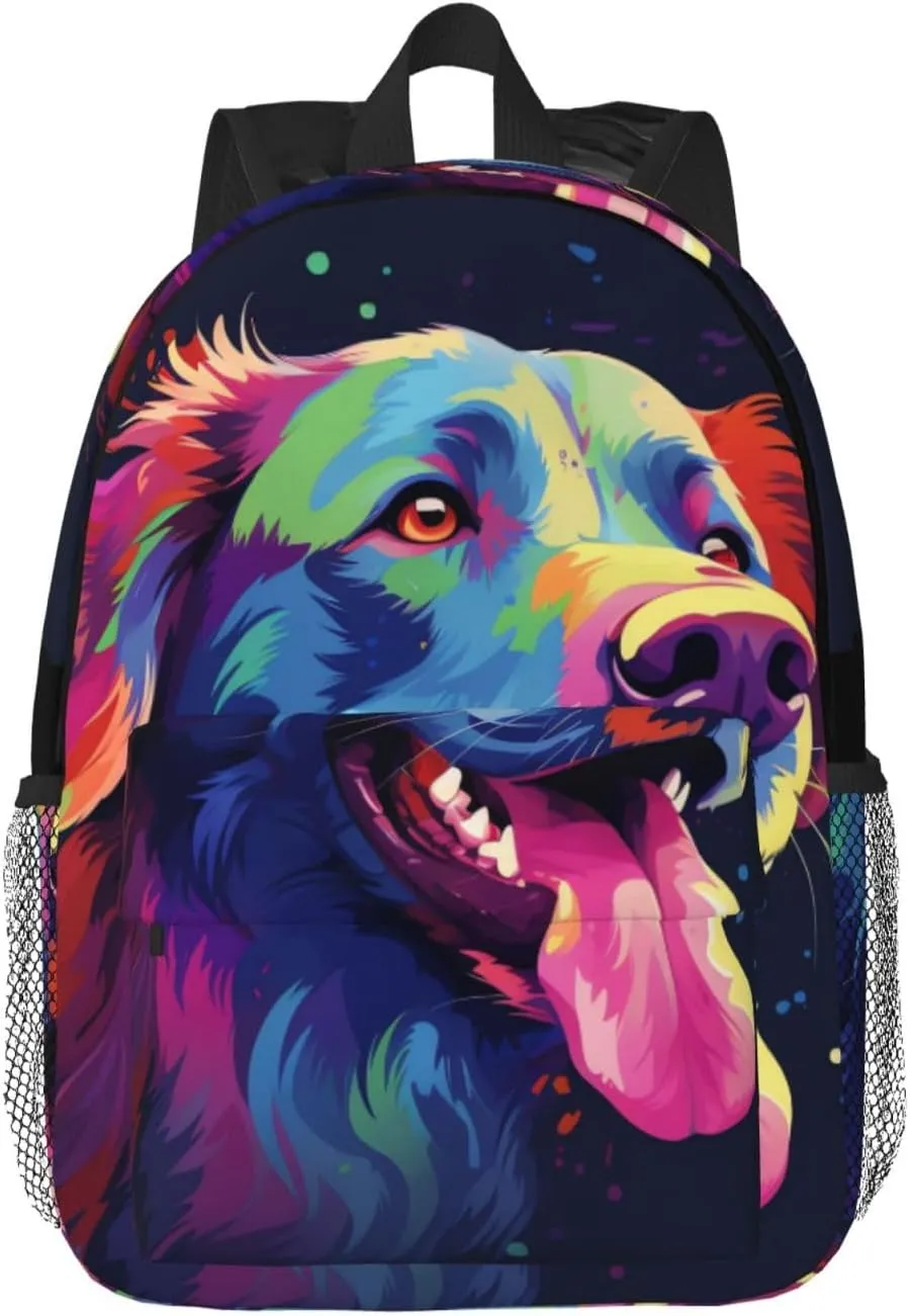 Laptop Backpack Lightweight Backpack for Men Women Daypack Colorful dog Laptop Bag Casual Backpack for Travel