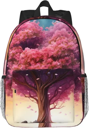 Laptop Backpack Lightweight Backpack for Men Women Daypack Colorful Heart Tree Laptop Bag Casual Backpack for Travel