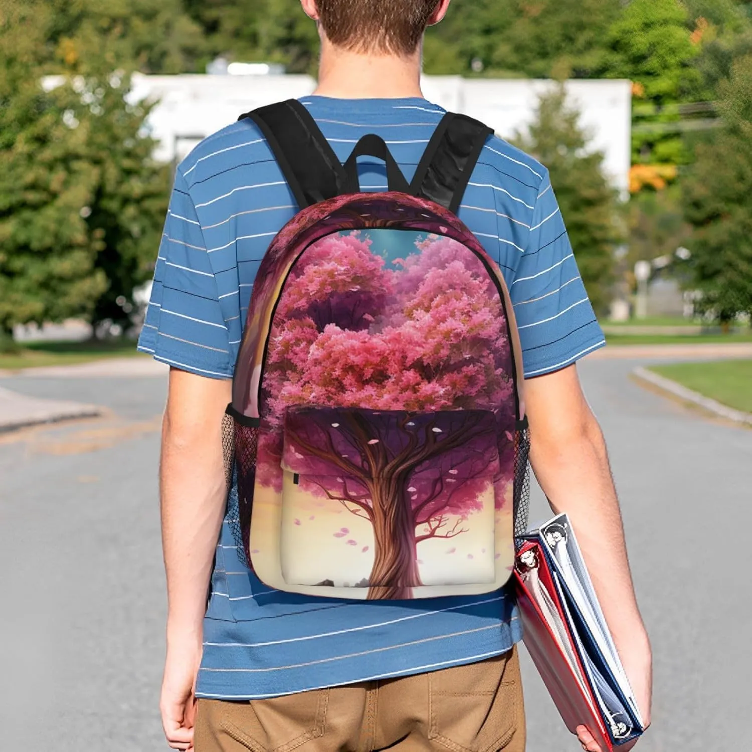 Laptop Backpack Lightweight Backpack for Men Women Daypack Colorful Heart Tree Laptop Bag Casual Backpack for Travel