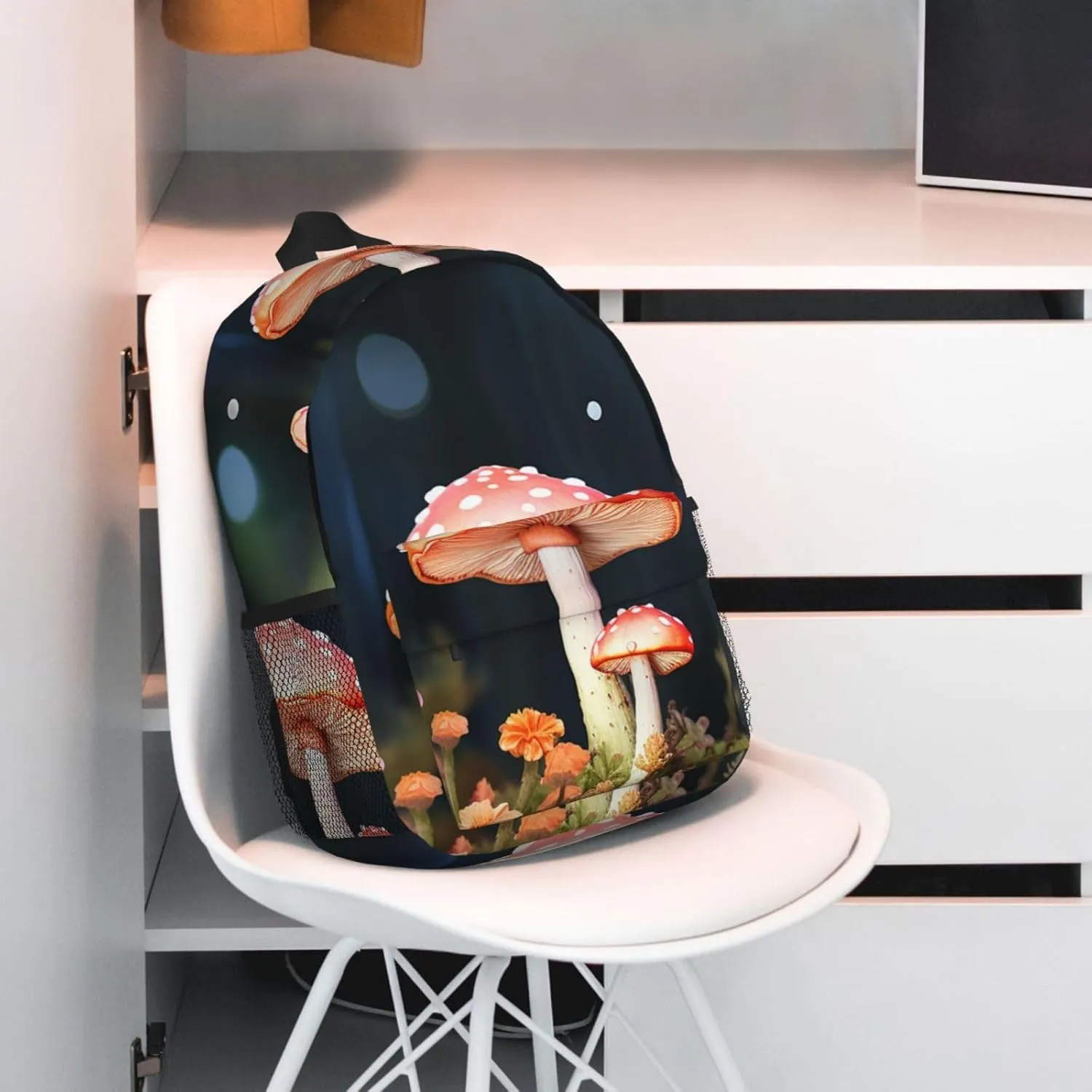Laptop Backpack Lightweight Backpack for Men Women Daypack Colorful mushrooms Laptop Bag Casual Backpack for Travel