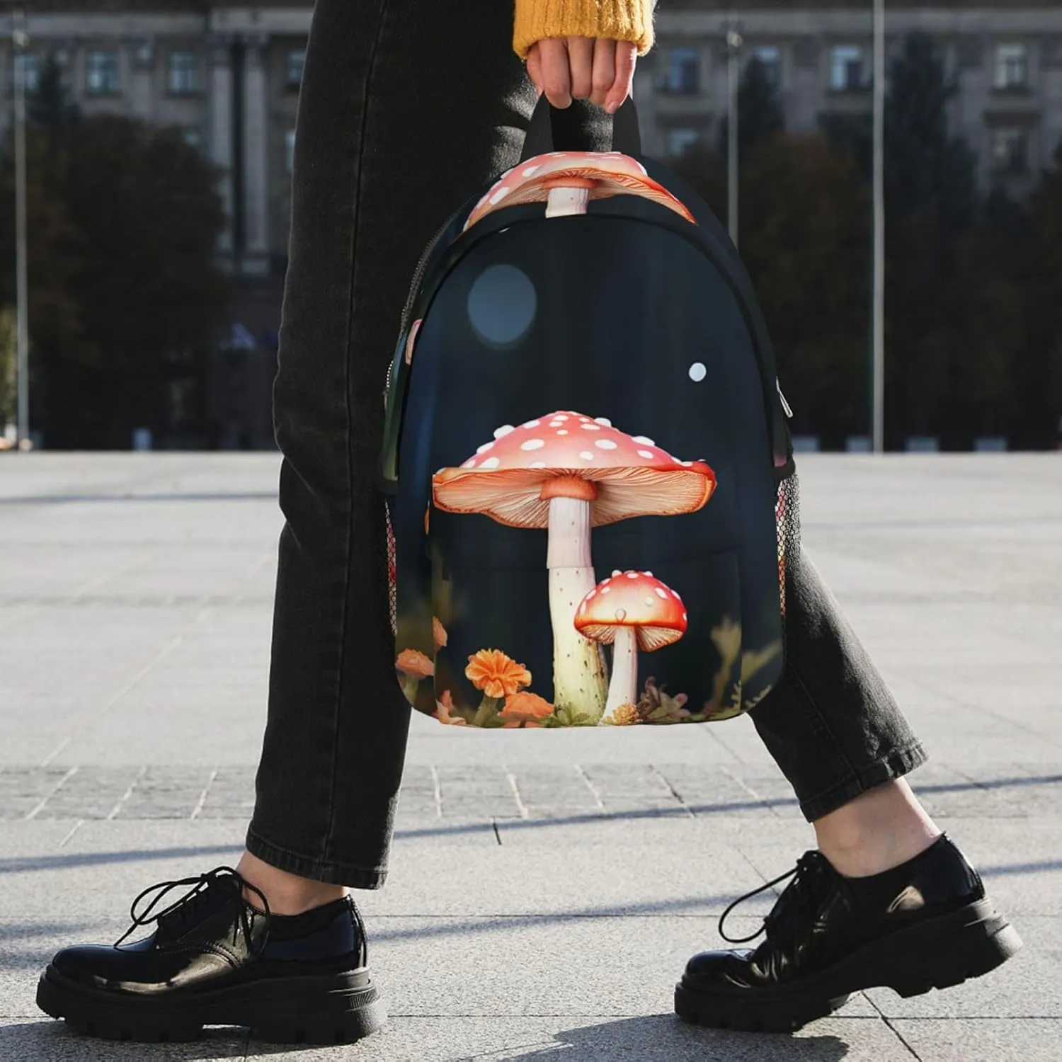 Laptop Backpack Lightweight Backpack for Men Women Daypack Colorful mushrooms Laptop Bag Casual Backpack for Travel