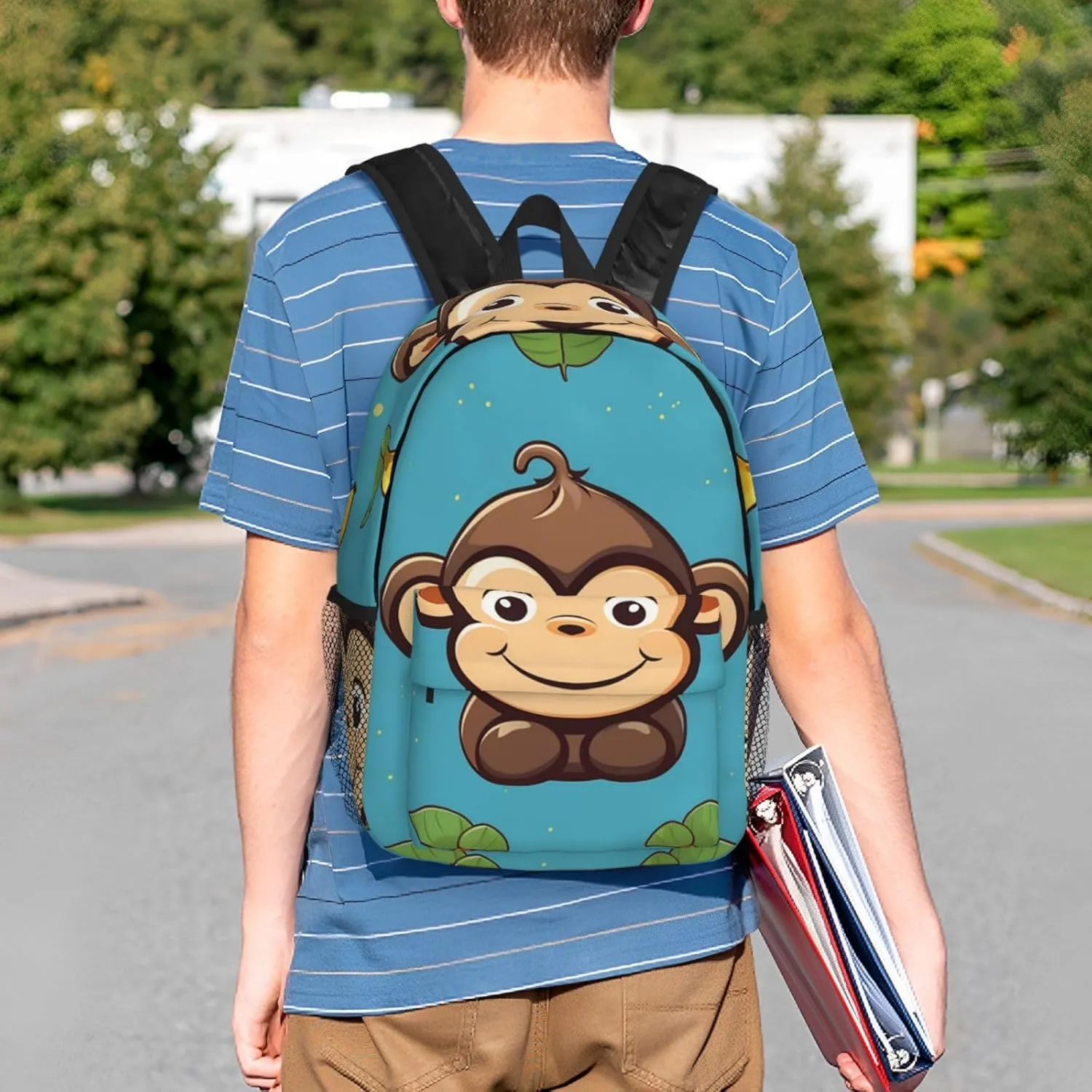 Laptop Backpack Lightweight Backpack for Men Women Daypack Monkey and banana pattern Laptop Bag Casual Backpack for Travel