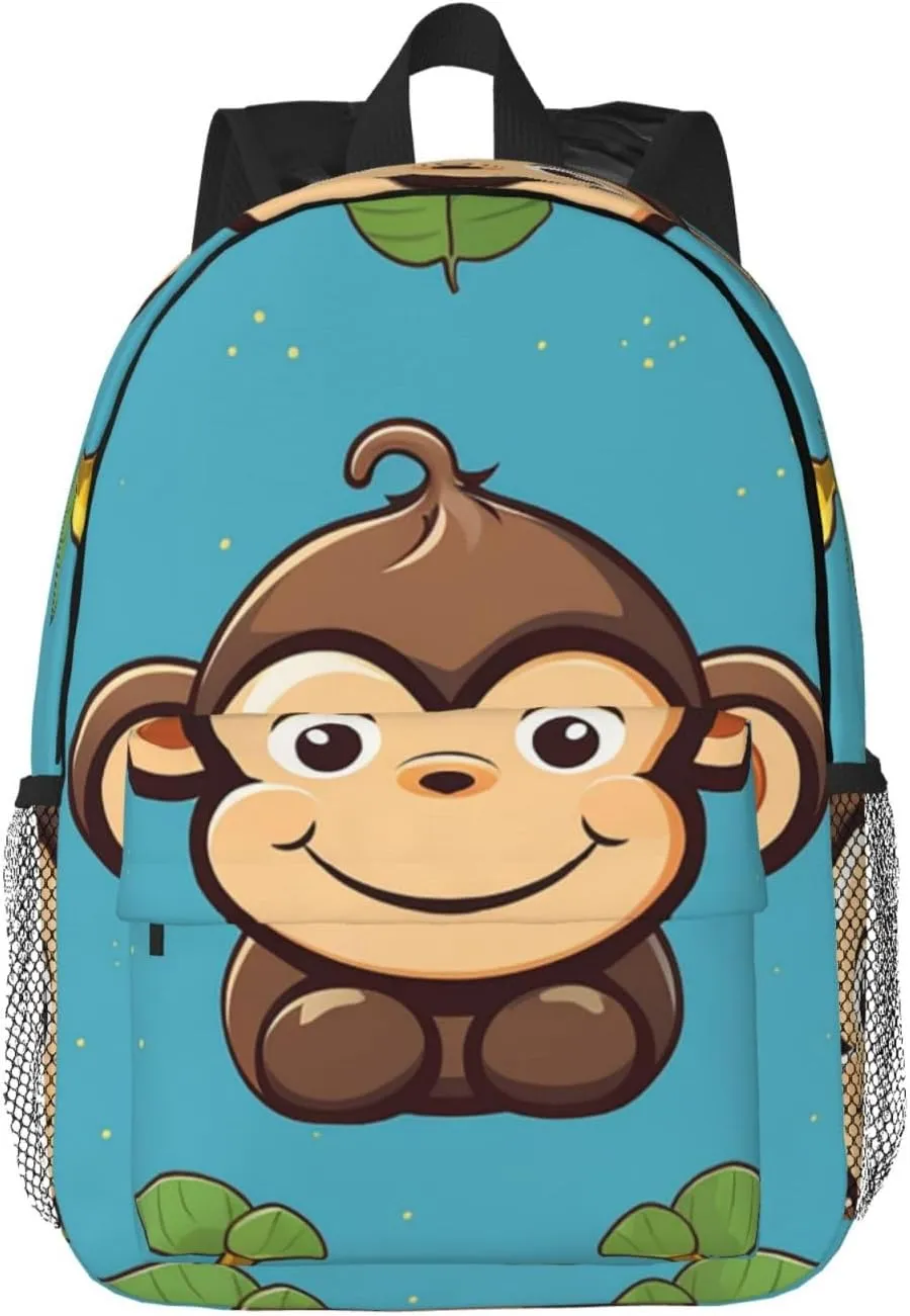 Laptop Backpack Lightweight Backpack for Men Women Daypack Monkey and banana pattern Laptop Bag Casual Backpack for Travel