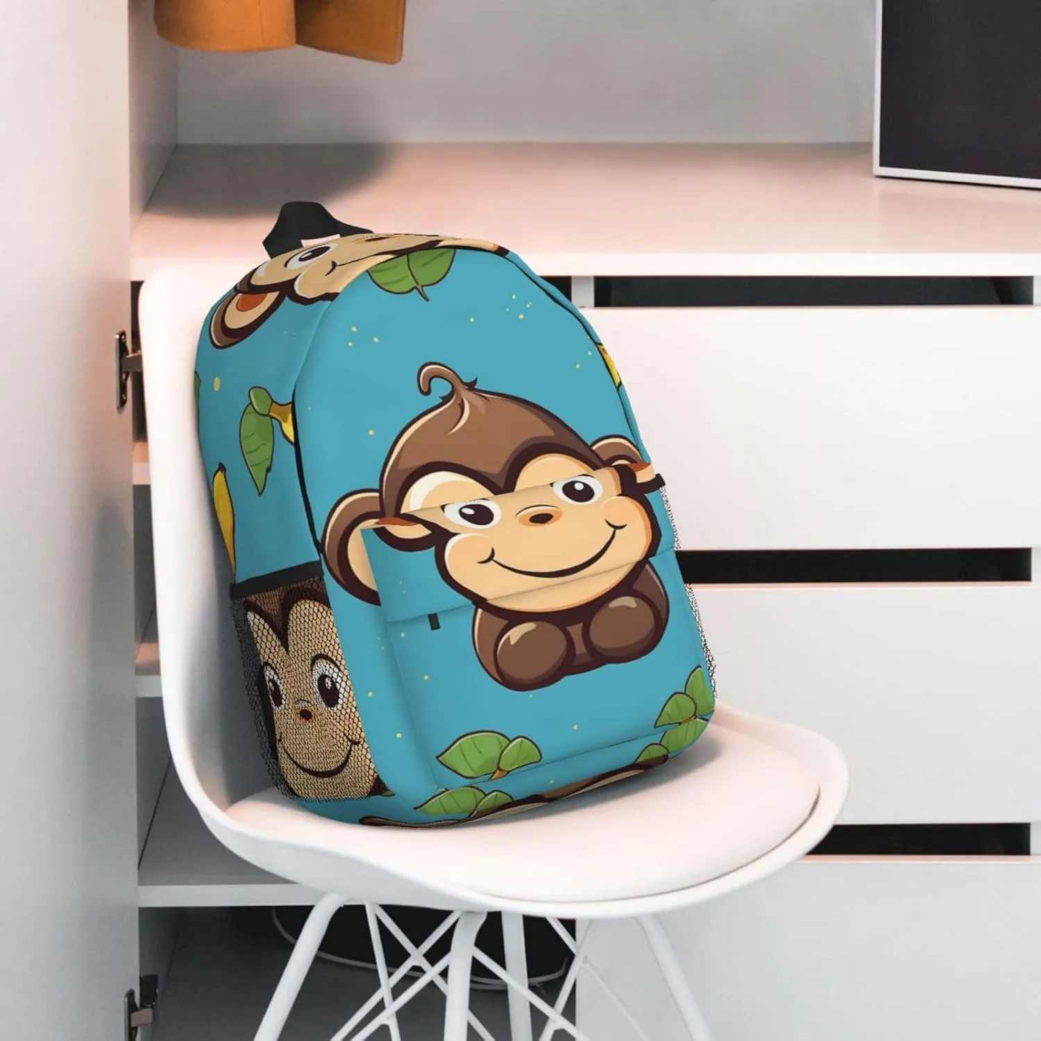 Laptop Backpack Lightweight Backpack for Men Women Daypack Monkey and banana pattern Laptop Bag Casual Backpack for Travel