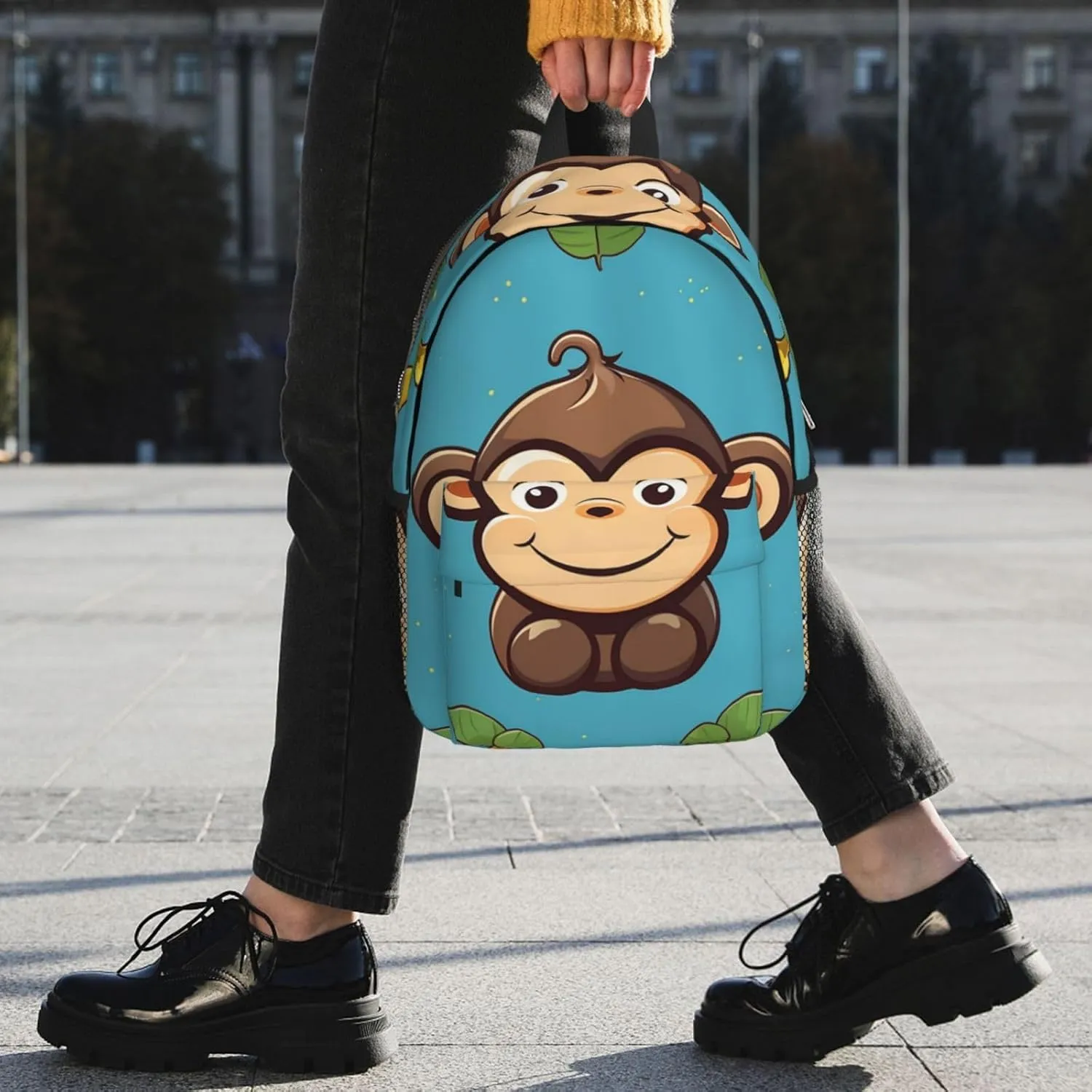 Laptop Backpack Lightweight Backpack for Men Women Daypack Monkey and banana pattern Laptop Bag Casual Backpack for Travel