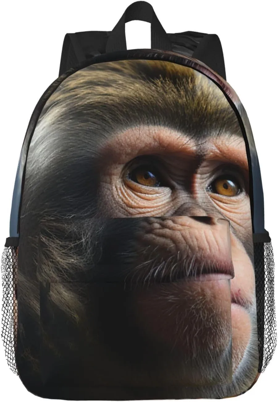 Laptop Backpack Lightweight Backpack for Men Women Daypack Monkey Laptop Bag Casual Backpack for Travel