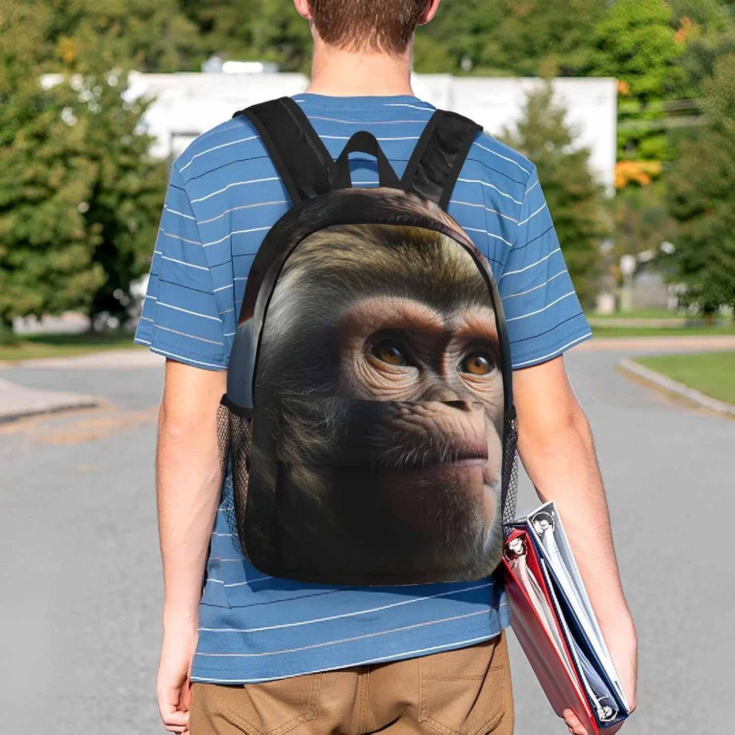 Laptop Backpack Lightweight Backpack for Men Women Daypack Monkey Laptop Bag Casual Backpack for Travel