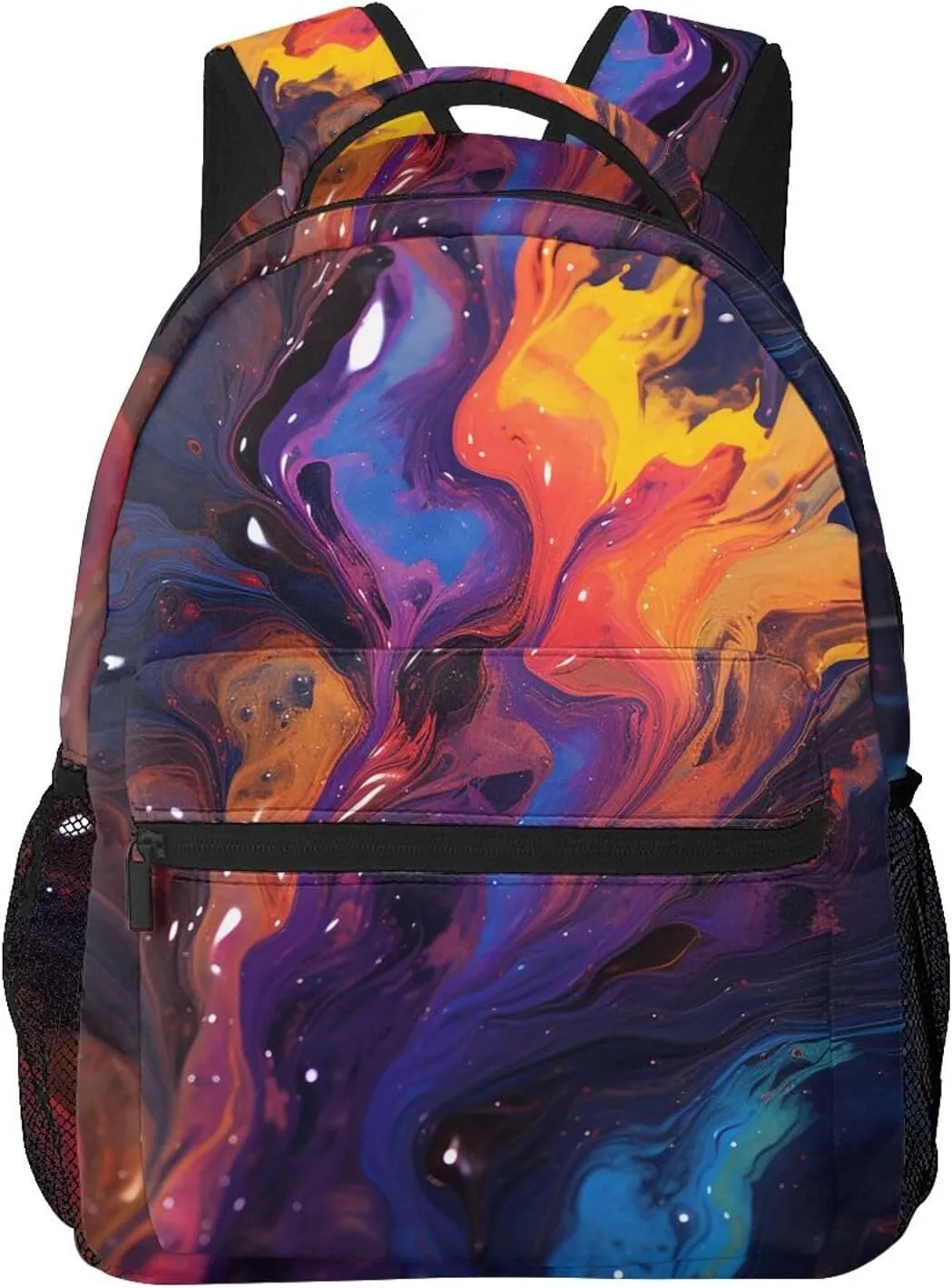 Laptop Backpack Lightweight Daypack for Men Women An eagle flies over Backpack Laptop Bag for Travel Hiking, Abstract Texture Fluid, One Size