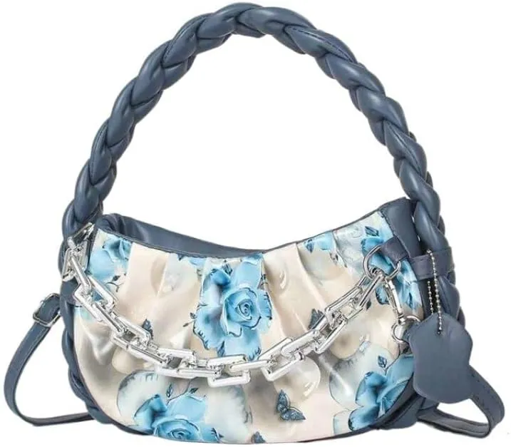 Large Capacity Cross-Body Bags Leisure Patchwork Shoulder Bag with Pocket Women Stylish Print Tote Bag Lady