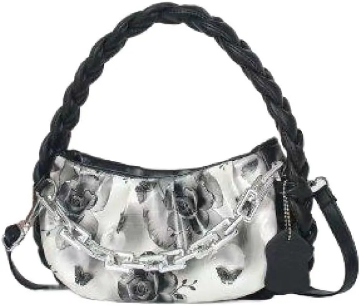 Large Capacity Cross-Body Bags Leisure Patchwork Shoulder Bag with Pocket Women Stylish Print Tote Bag Lady