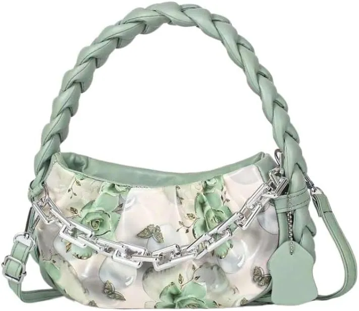 Large Capacity Cross-Body Bags Leisure Patchwork Shoulder Bag with Pocket Women Stylish Print Tote Bag Lady