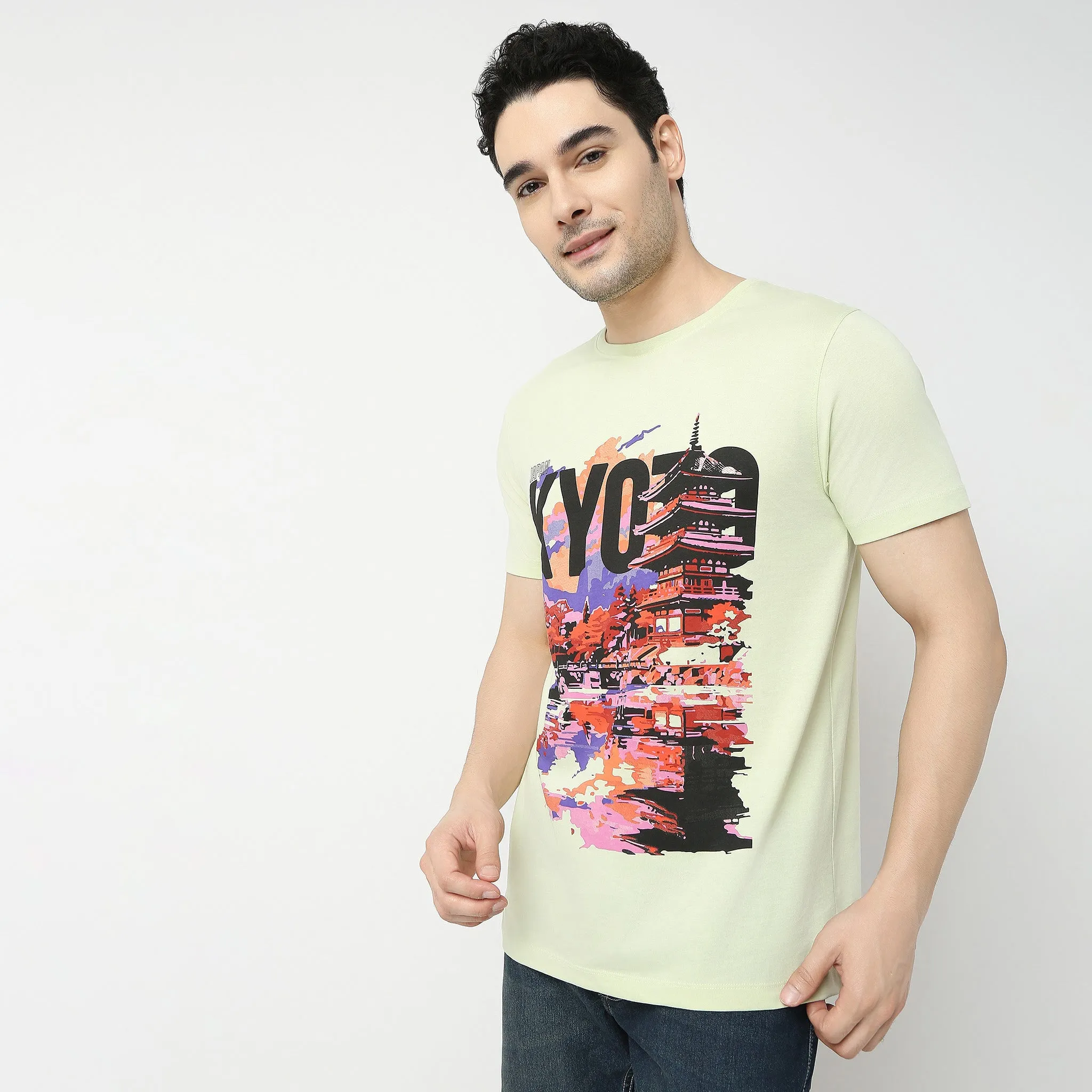 Large Graphic Tees - Cotton Jersey Regular Fit T-Shirt