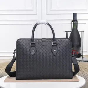 Leather Men's Briefcase Leather Business Handbag Leather Shoulder Messenger Bag Computer Bag (Color : A, Size : 39 * 30cm) (A 39 * 30cm)