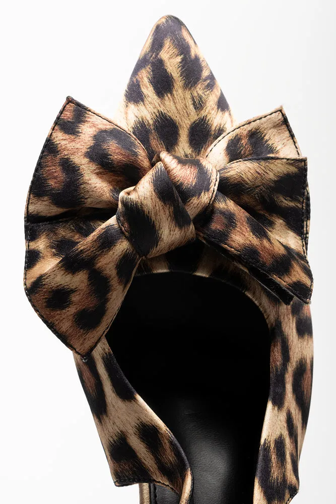 Leopard Print Sling Back Heels Multi