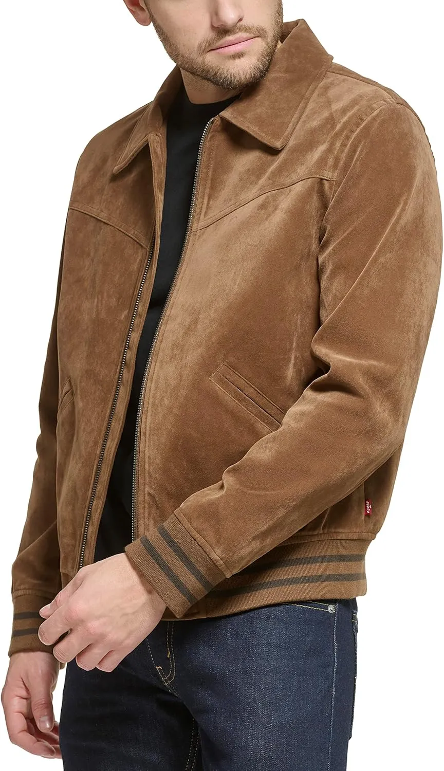 Levi's Men's Faux Suede Varsity Bomber Jacket