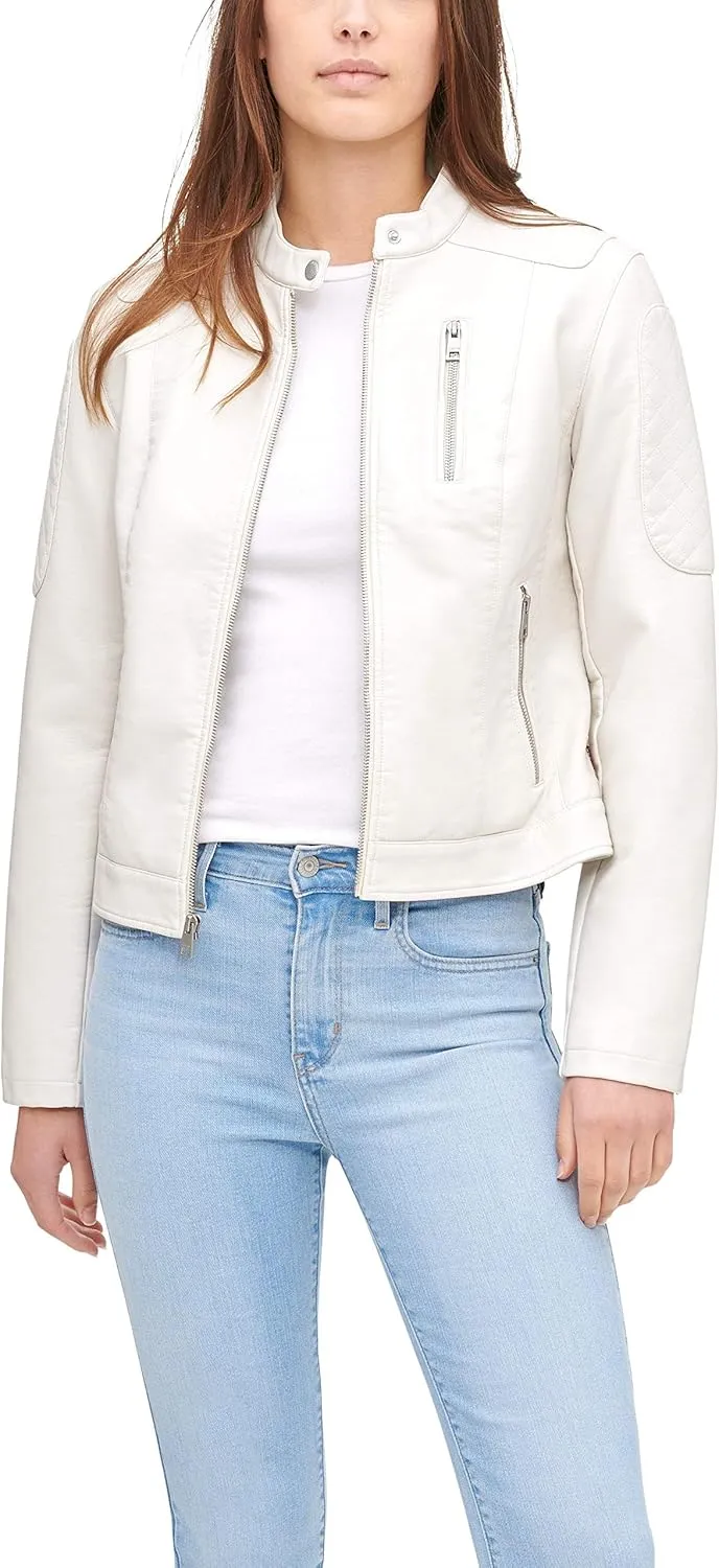 Levi's Women's Faux Leather Motocross Racer Jacket (Standard and Plus)