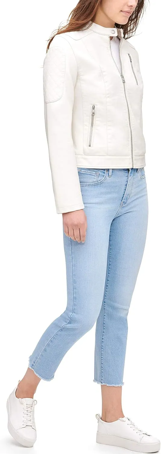 Levi's Women's Faux Leather Motocross Racer Jacket (Standard and Plus)