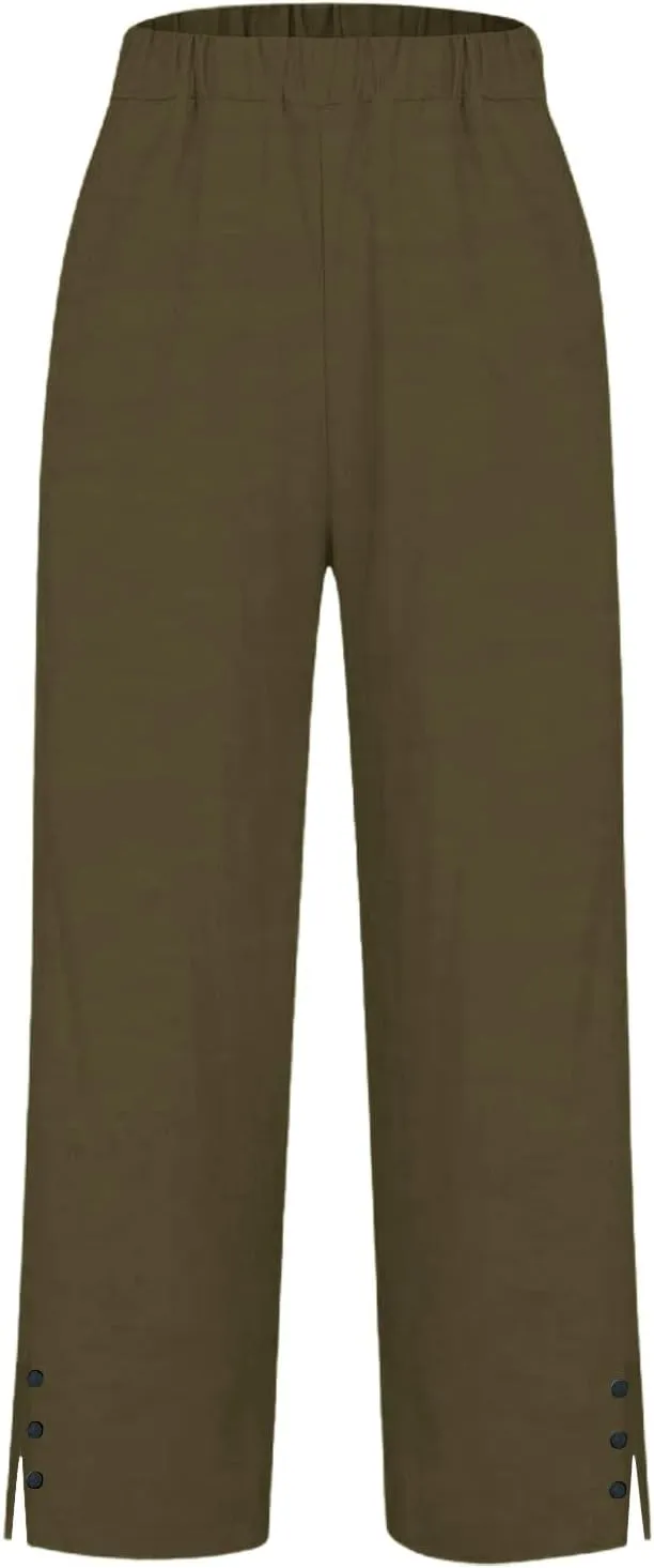 Linen Pants Women Summer Loose Casual Pants for Women Cotton Gauze Pant Plus