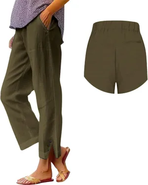 Linen Pants Women Summer Loose Casual Pants for Women Cotton Gauze Pant Plus