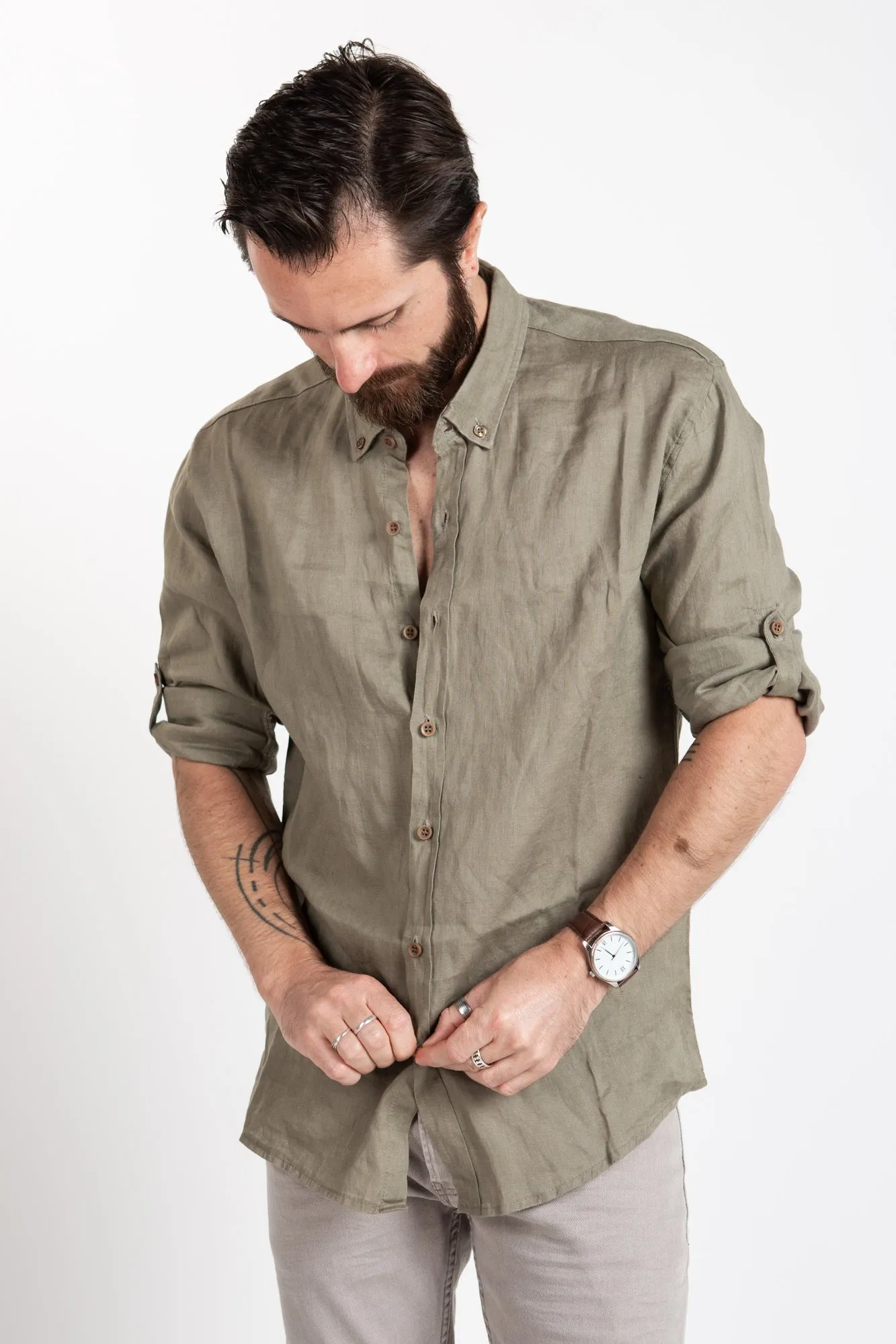 Linen Shirt - Sage