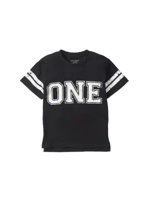 Little Bipsy Elevated Varsity Birthday Tee || Black