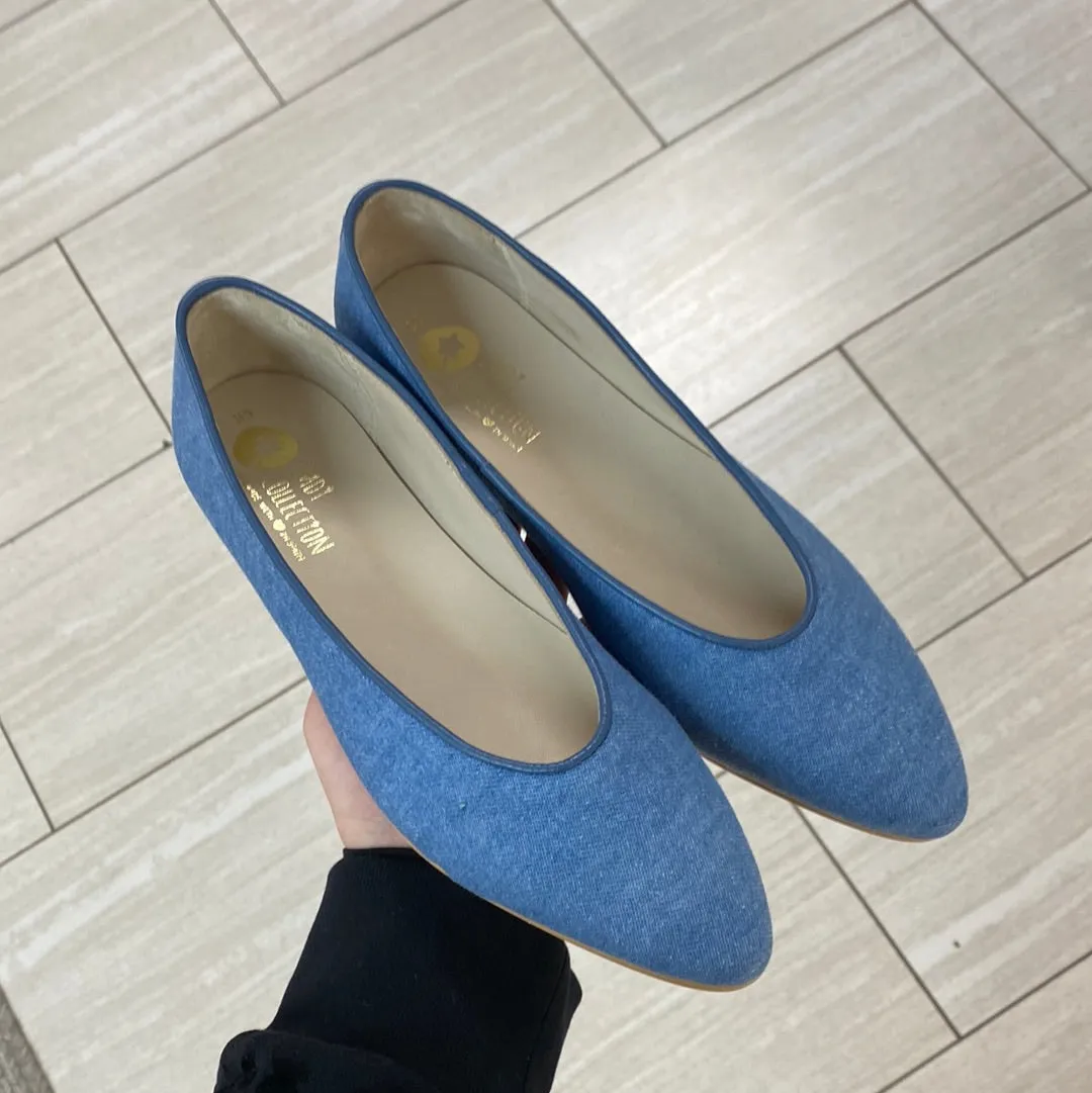 LMDI Denim Pointed Flat